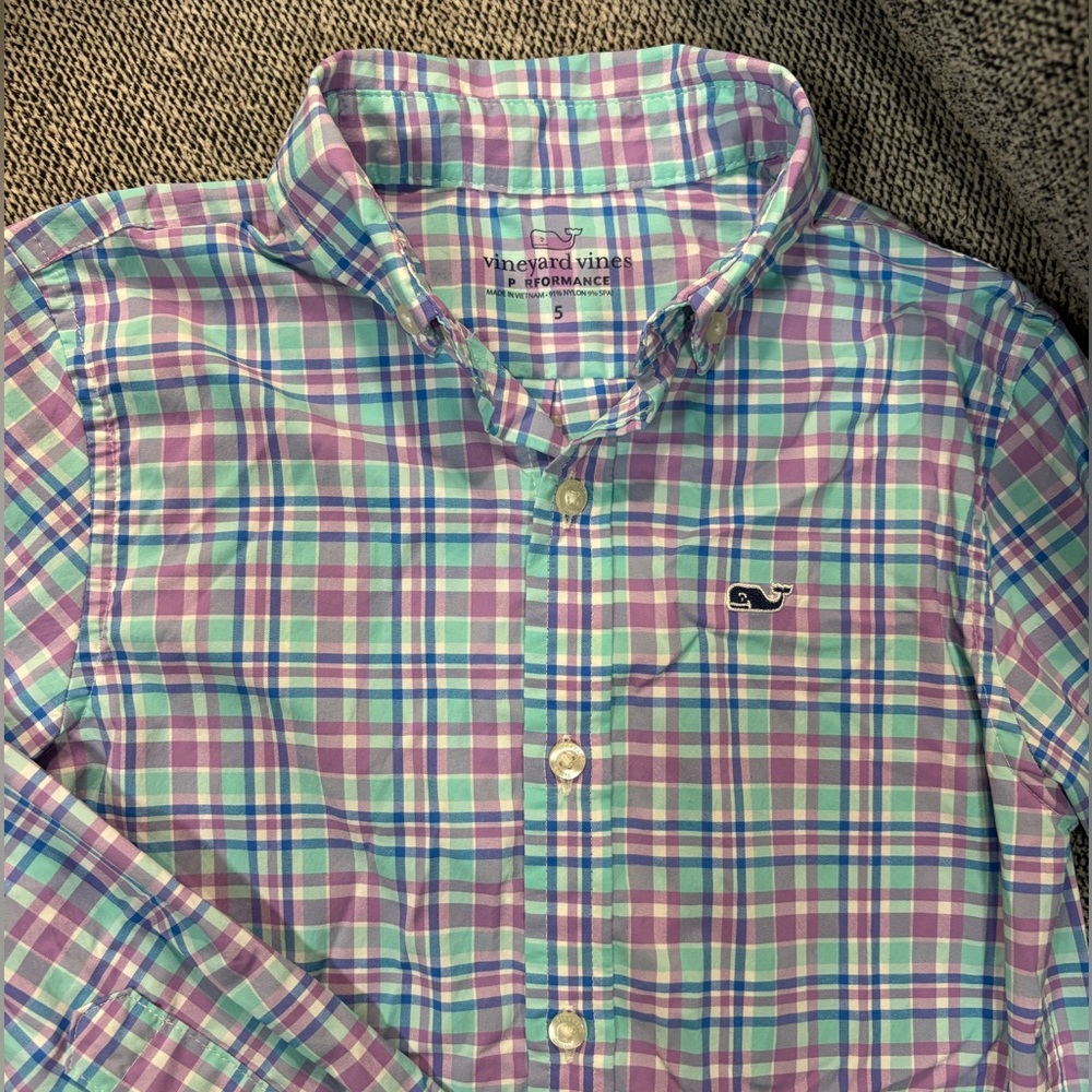 🐳Vineyard Vines performance long sleeved shirt Boys 5